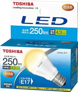 東芝 E-CORE(イー コア) LED電球 ミニクリプトン形 4.3W (密閉器具対応 フィンレス構造 E17口金 小型電球25W相当 320ルーメン 昼白色) 2個セット LDA4N-E17-2P 東芝 E-CORE(イー コア) LED電球 ミニクリプトン形 4.3W (密閉器具対応 フィンレス構造 E17口金 小型電球25W相当 320ルーメン 昼白色) 2個セット LDA4N-E17-2P